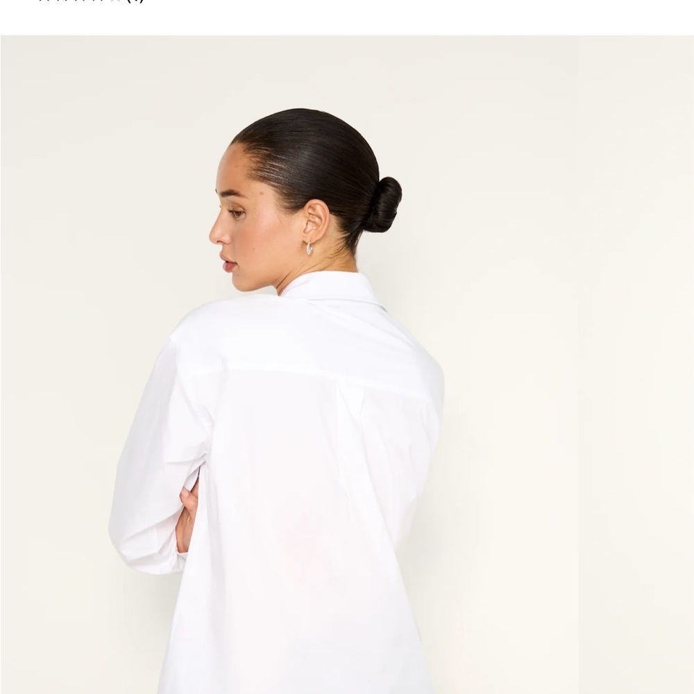 Good American White Fitted Long Sleeve Blouse - Picture 4 of 4